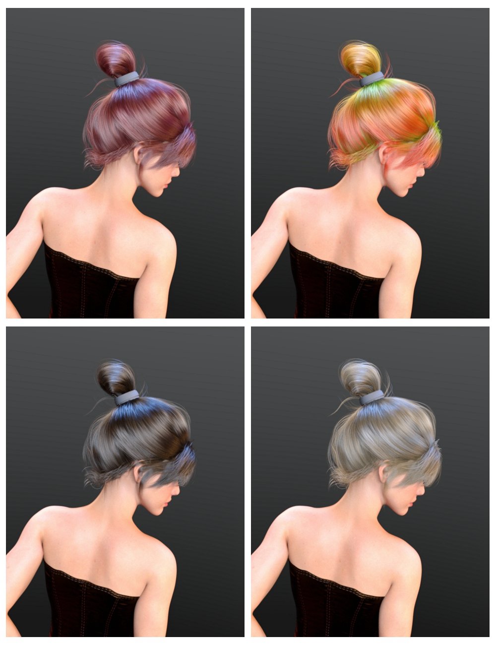 Xila Hair for Genesis 8 and 8.1 Females by: Ergou, 3D Models by Daz 3D
