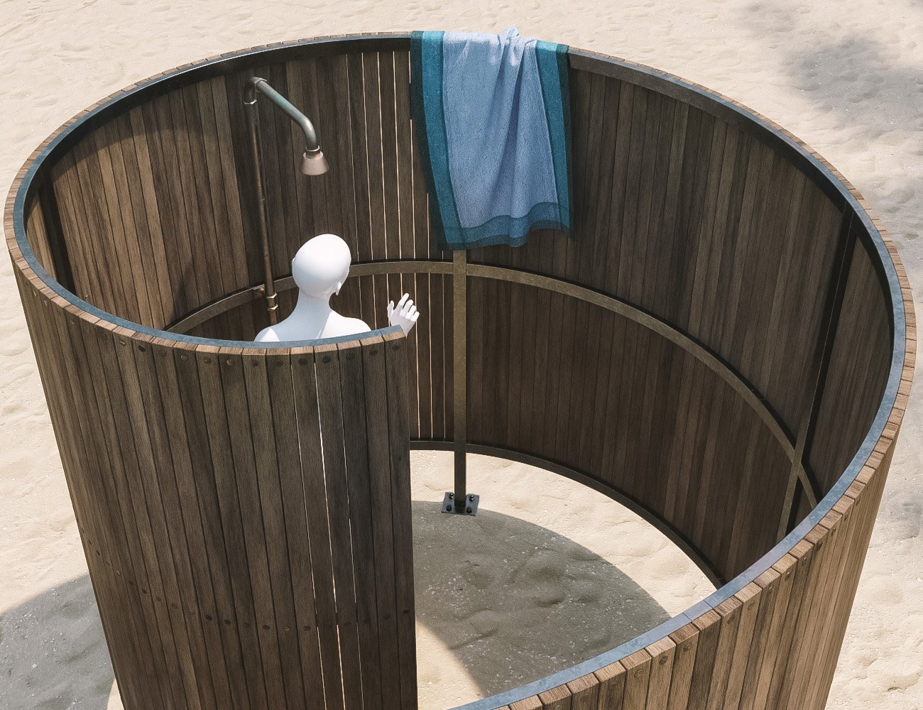 Beach Shower Station by: FWDesign, 3D Models by Daz 3D