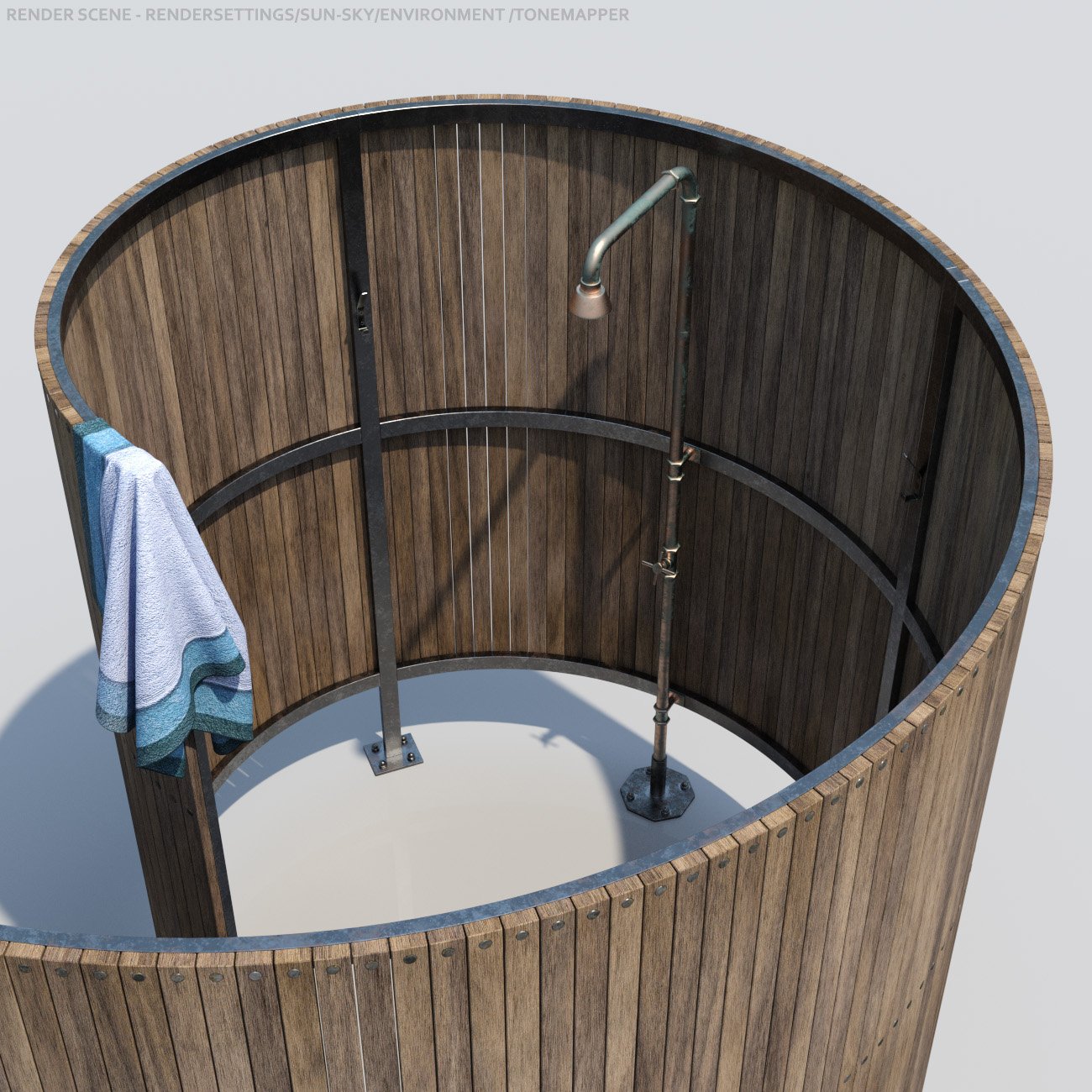 Beach Shower Station by: FWDesign, 3D Models by Daz 3D