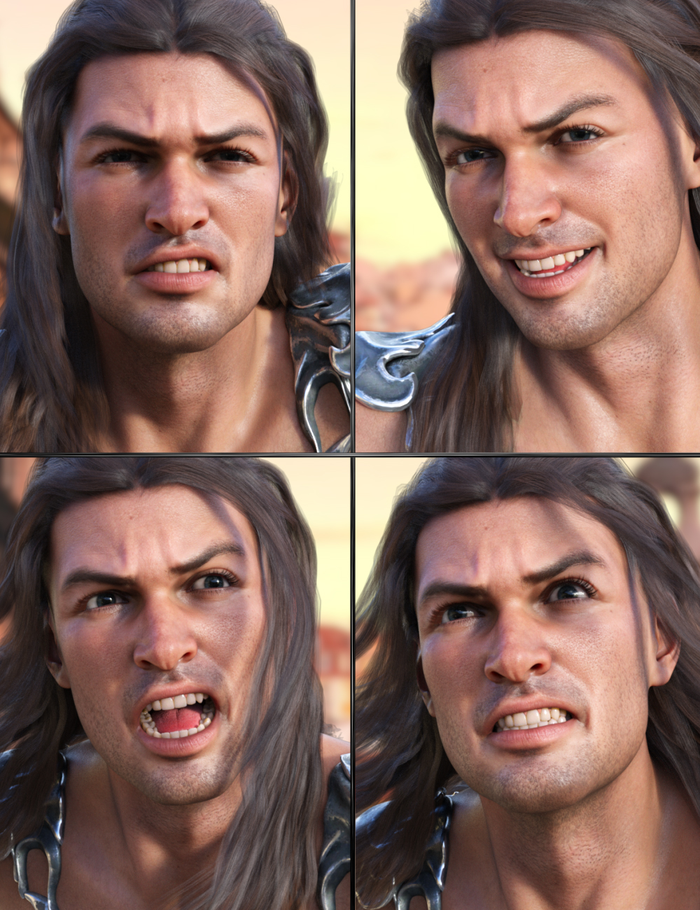 Greek Hero Expressions for Genesis 8.1 and Noa 8.1 by: JWolf, 3D Models by Daz 3D