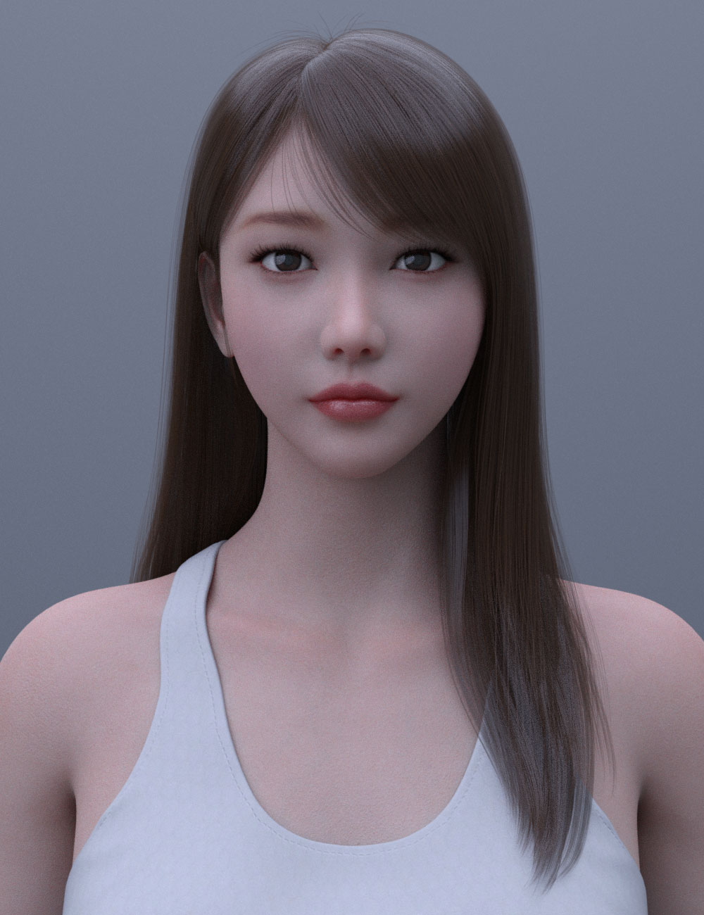 HY Long Hair for Genesis 8 and 8.1 Female by: HerYun, 3D Models by Daz 3D