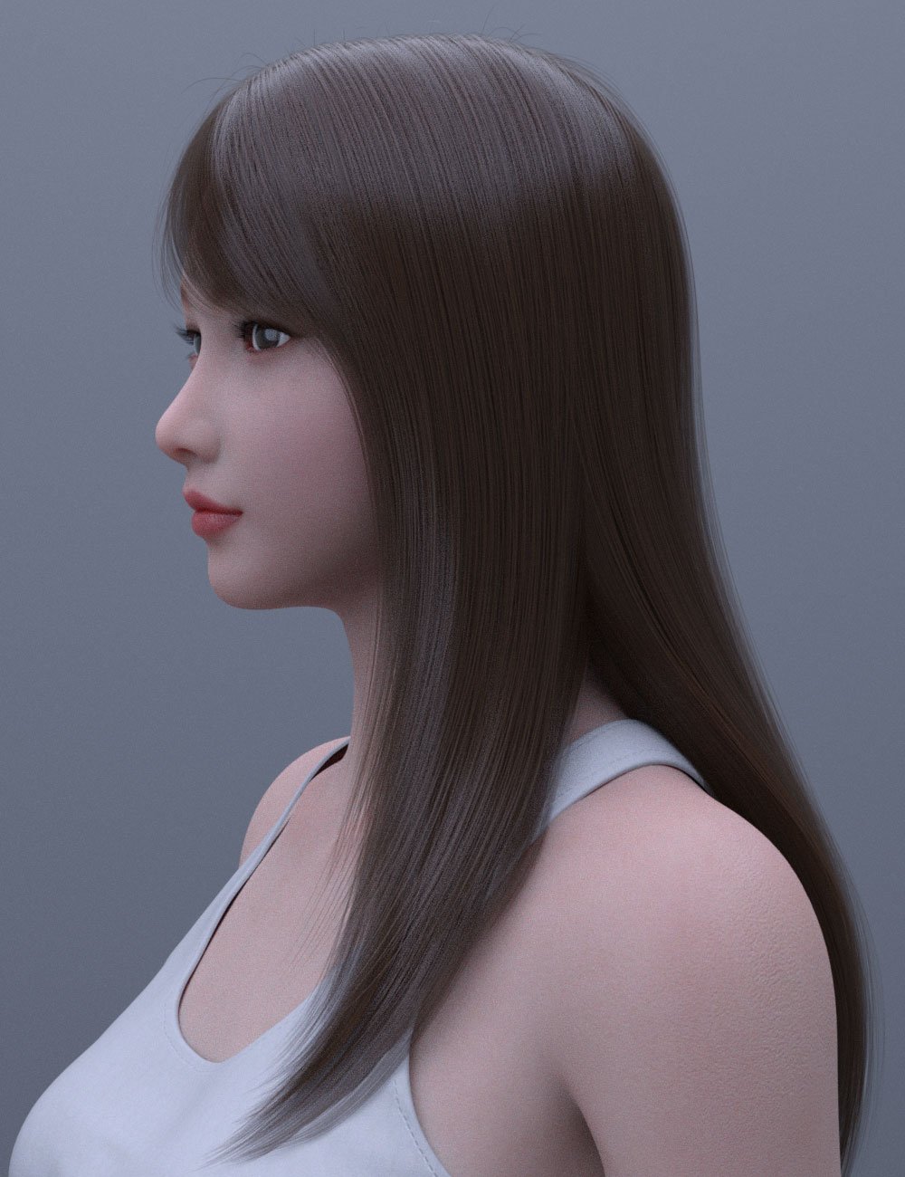 HY Long Hair for Genesis 8 and 8.1 Female by: HerYun, 3D Models by Daz 3D