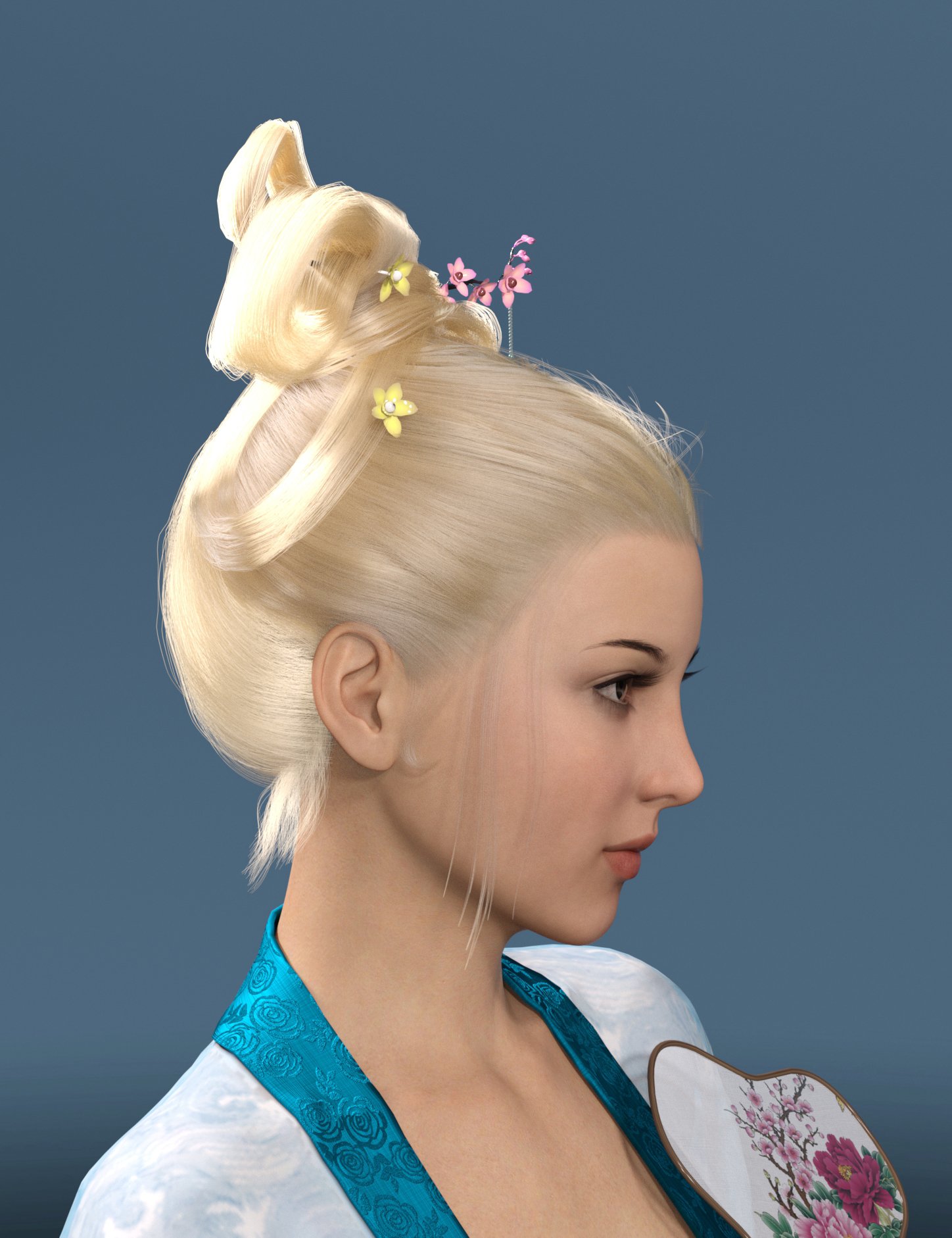 MK Cloud Bun Hair for Genesis 8 and 8.1 Females | Daz 3D