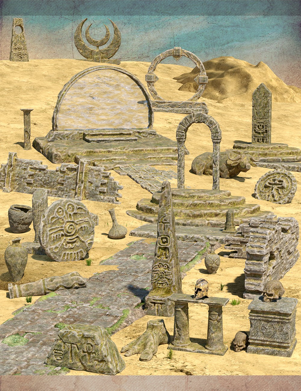 Ancient Ruins - Lost Civilization by: Aedilium, 3D Models by Daz 3D