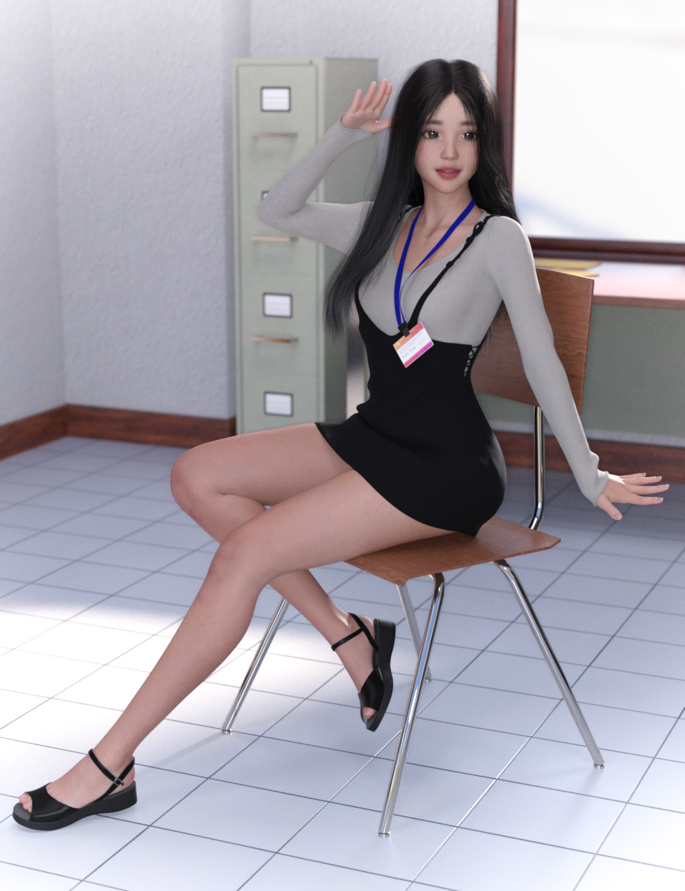 dForce Office Idle Clothing for Genesis 8 and 8.1 Females by: tentman, 3D Models by Daz 3D