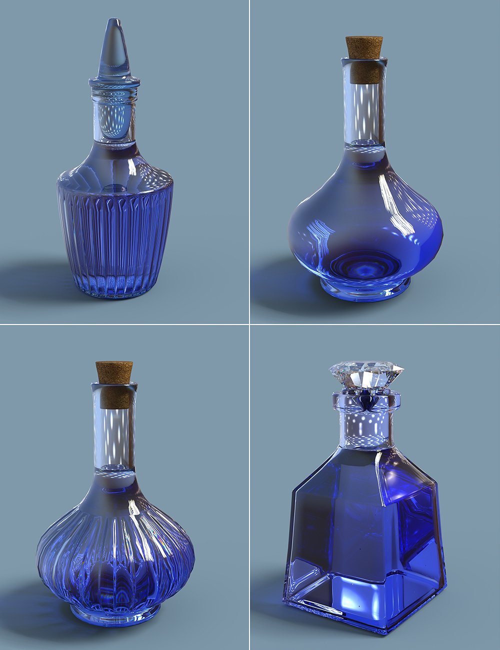 Magical Potions and Bottles Magical Potions and Bottles by: Porsimo, 3D Models by Daz 3D