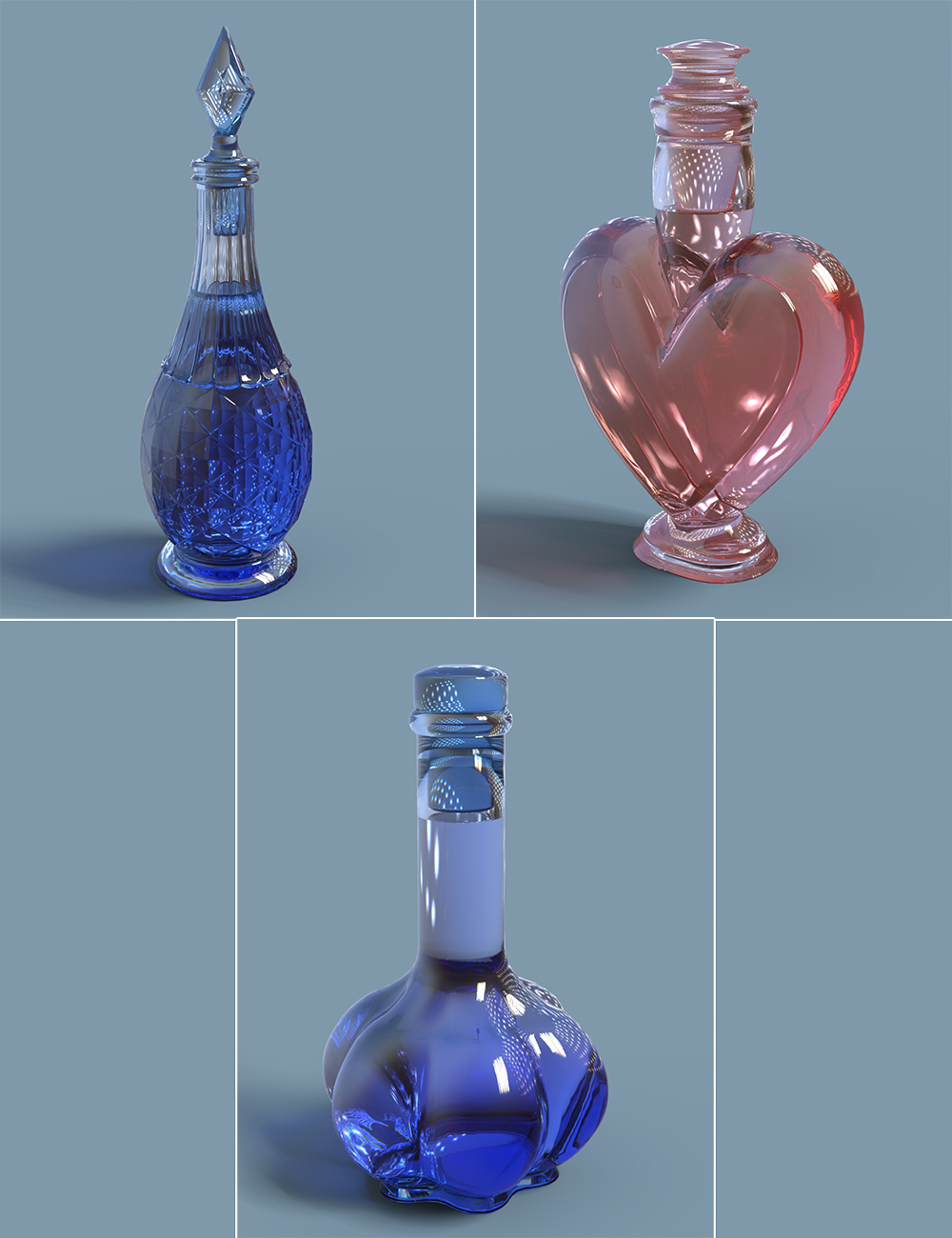 Magical Potions and Bottles by: Porsimo, 3D Models by Daz 3D