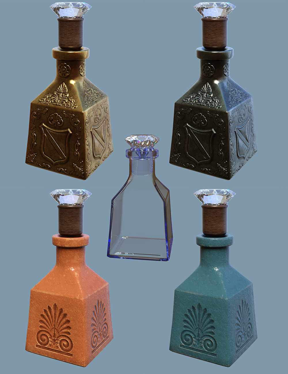 Magical Potions and Bottles by: Porsimo, 3D Models by Daz 3D