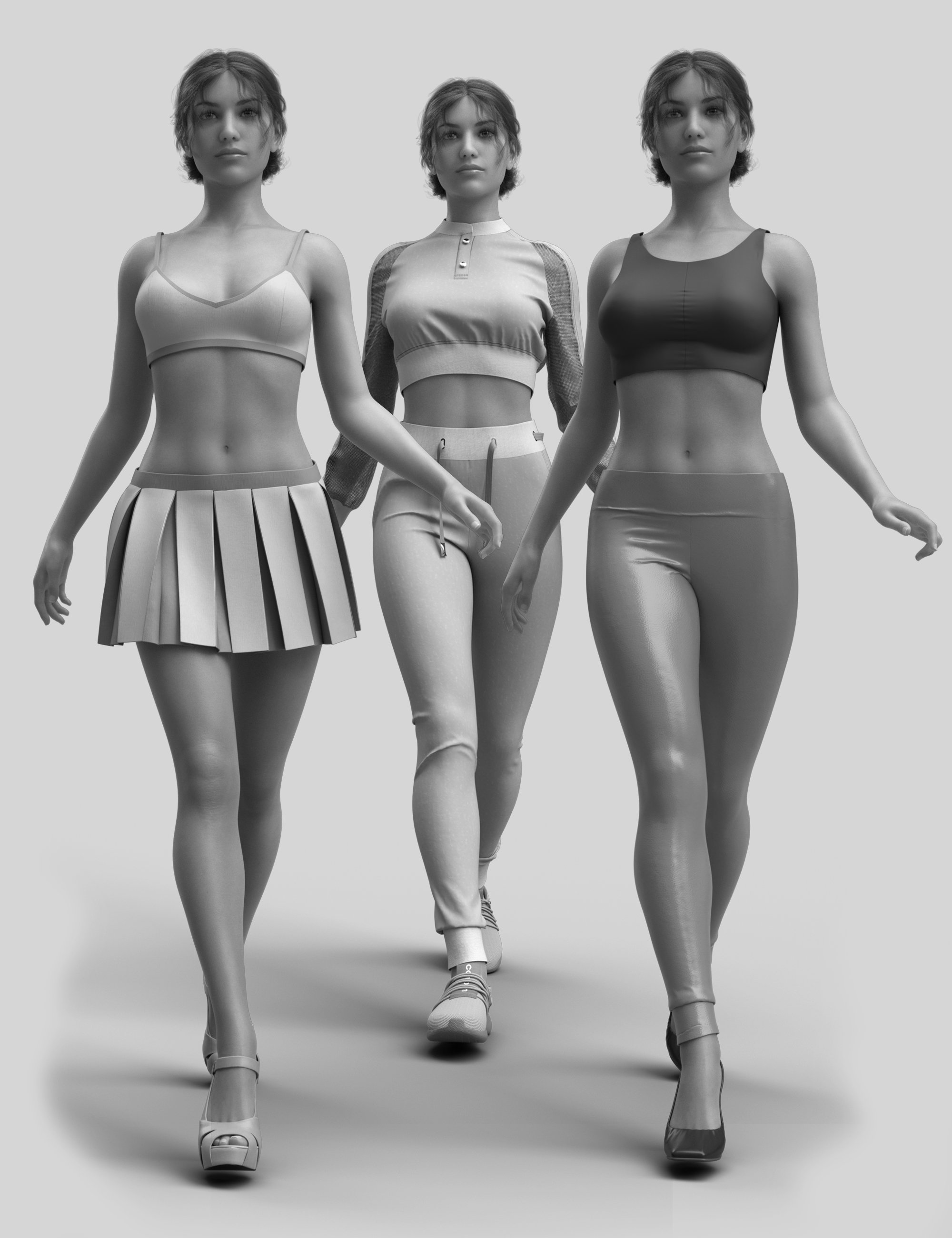 Walk Feminine for Fashion Shows for Genesis 8 and 8.1 Females by: Havanalibere, 3D Models by Daz 3D