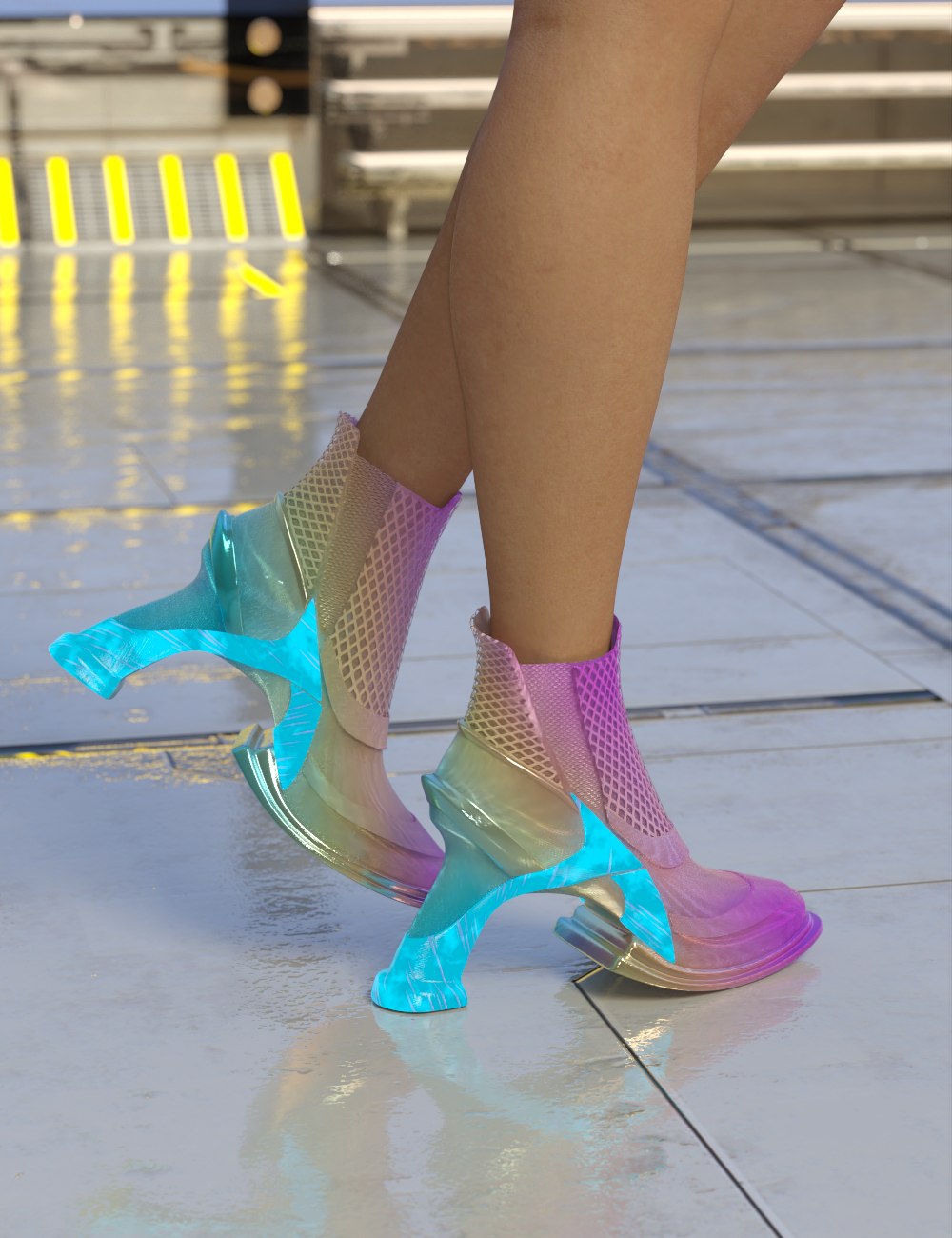 CKW Neofuture Boots for Genesis 8.1 Female by: OtartSade, 3D Models by Daz 3D