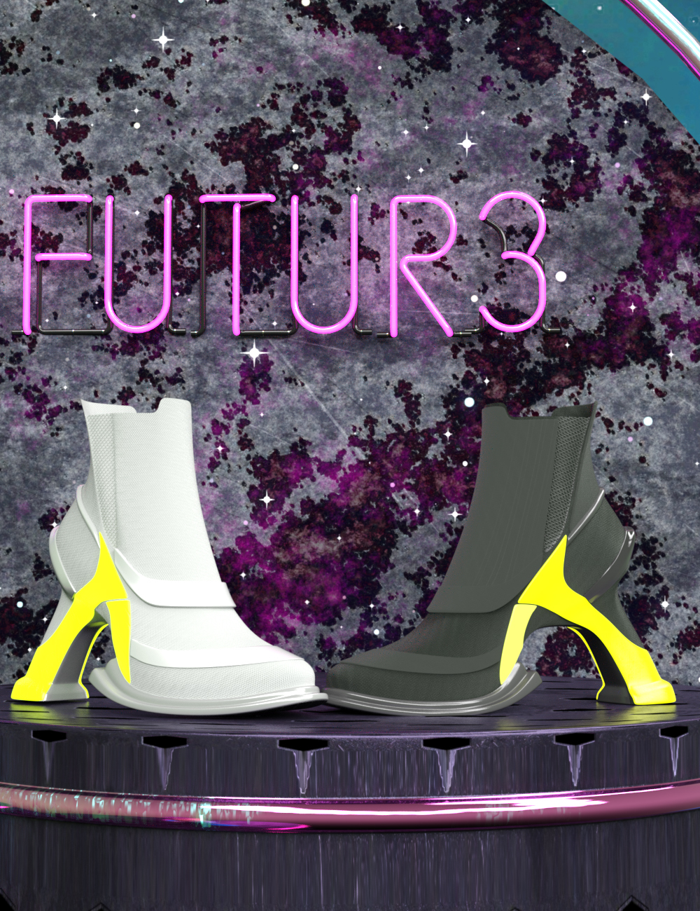 CKW Neofuture Boots for Genesis 8.1 Female by: OtartSade, 3D Models by Daz 3D