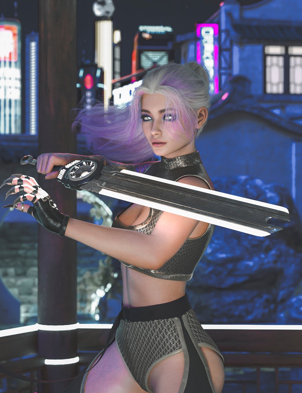 Cyber Killer W Accessory for Genesis 8.1 Female Cyber Killer W Accessory for Genesis 8.1 Female by: OtartSade, 3D Models by Daz 3D