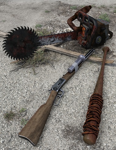 Zombie Survival Weapons by: DzFire, 3D Models by Daz 3D