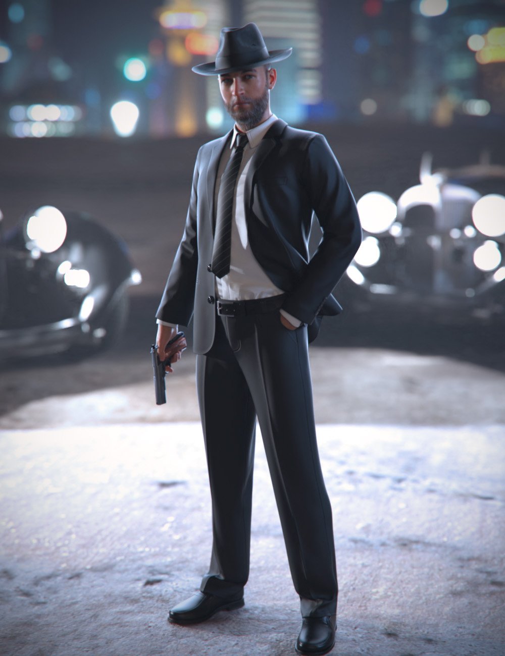 dForce Gentleman Suit for Genesis 8 and 8.1 Males by: Jason Fang, 3D Models by Daz 3D