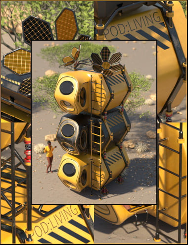 POD Living Construction Kit | Daz 3D