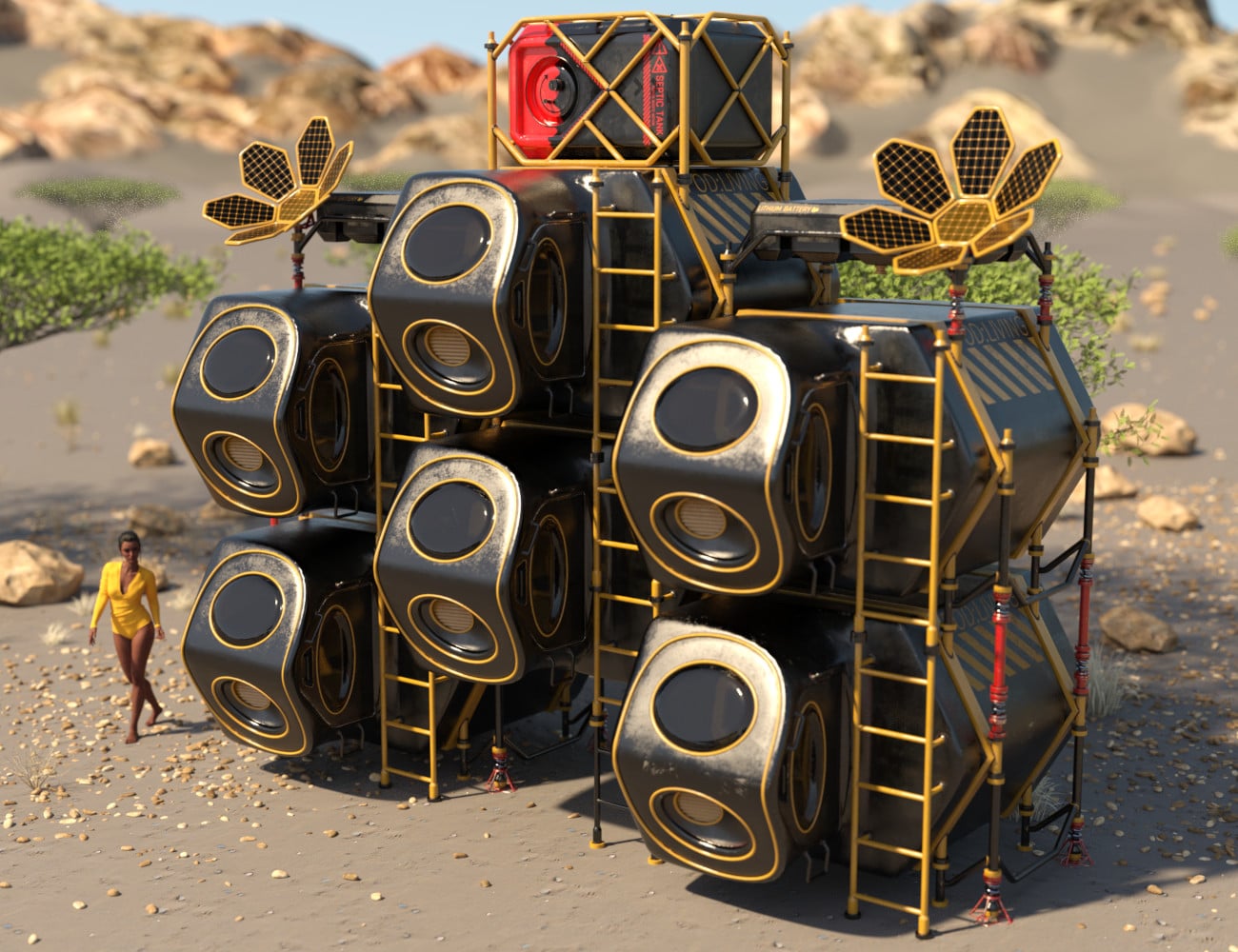 POD Living Construction Kit | Daz 3D