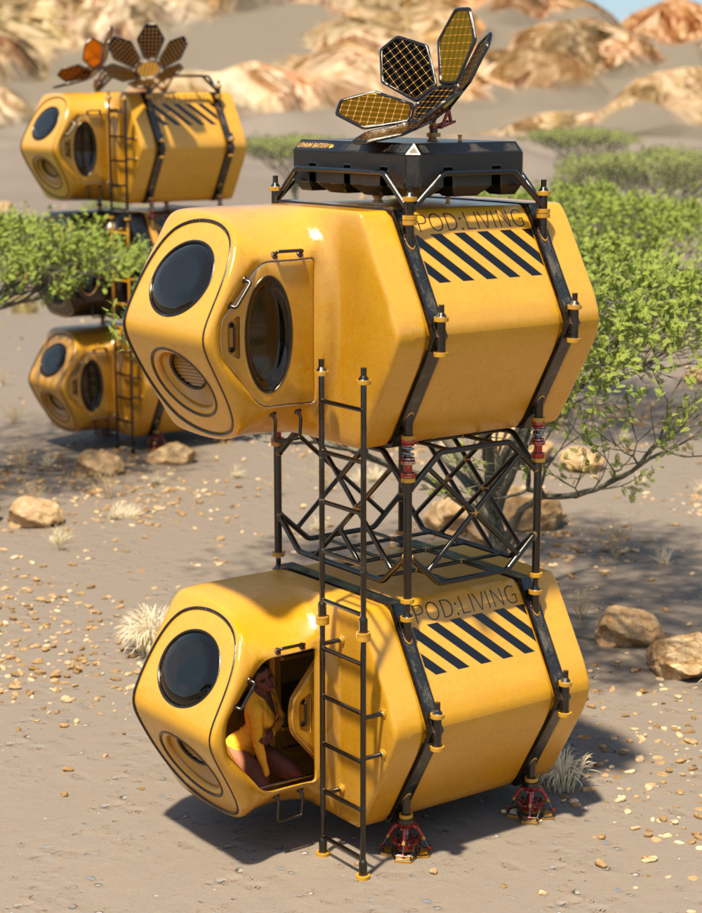 POD Living Construction Kit | Daz 3D