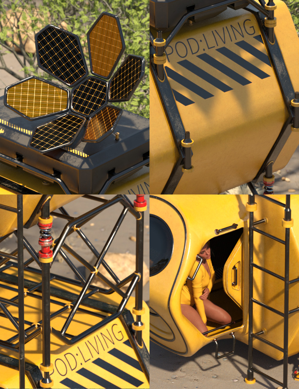 POD Living Construction Kit | Daz 3D