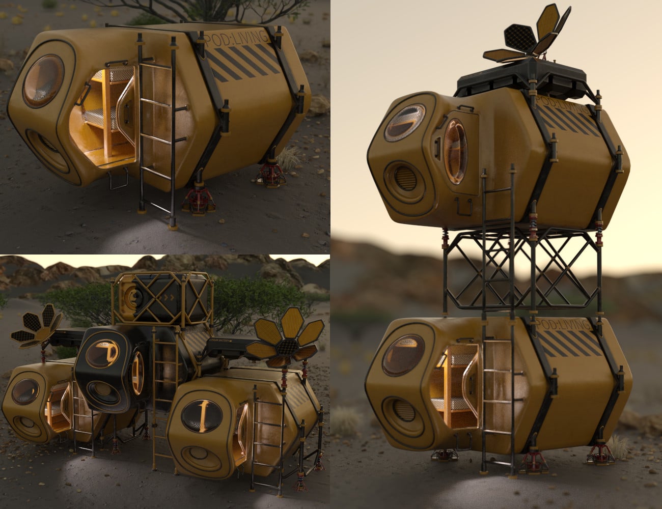 POD Living Construction Kit | Daz 3D