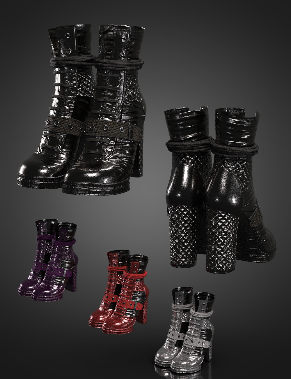 SPR Interstellar Combat Shoes for Genesis 8.1 Female by: Sprite, 3D Models by Daz 3D
