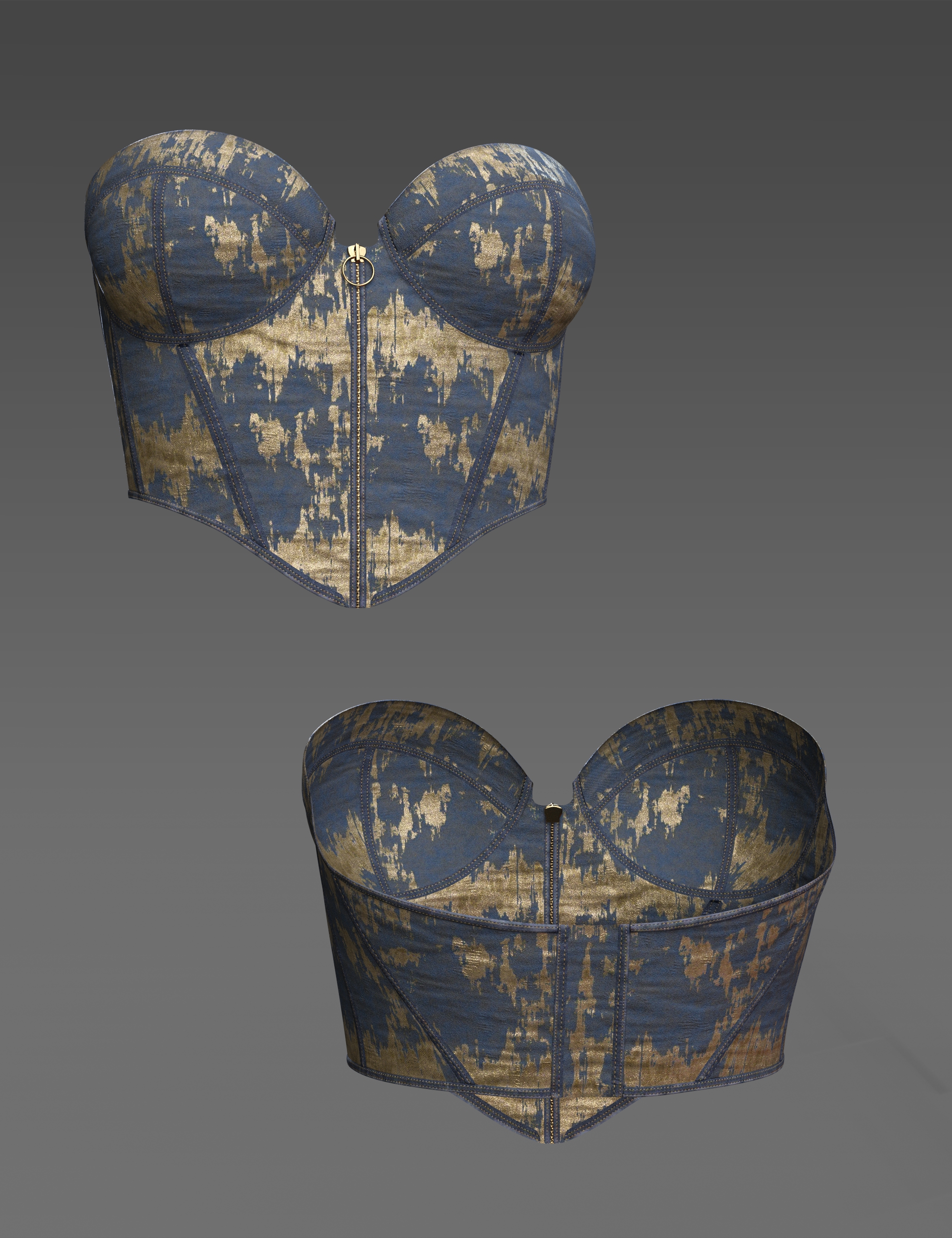 Black Mamba Bustier for Genesis 8 and 8.1 Females by: Nikisatez, 3D Models by Daz 3D