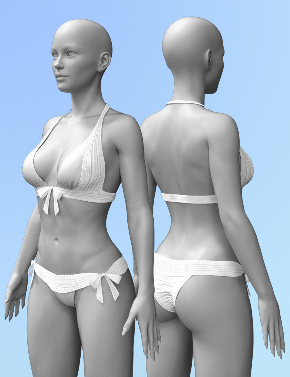 X Fashion Bikini Bows Lace for Genesis 8 and 8.1 Females by: xtrart-3d, 3D Models by Daz 3D