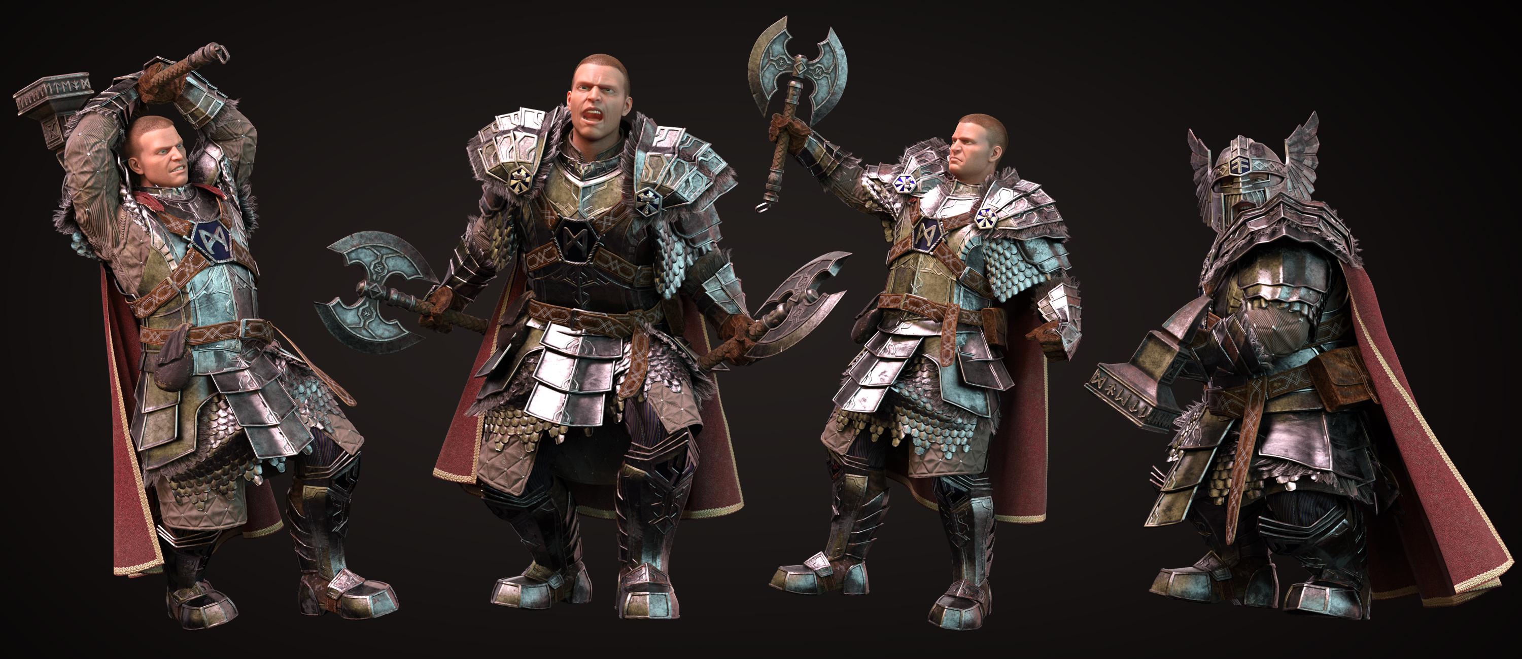 Paladin and Paragon Poses and Expressions for Genesis 8 and 8.1 Male by: Luthbellina, 3D Models by Daz 3D