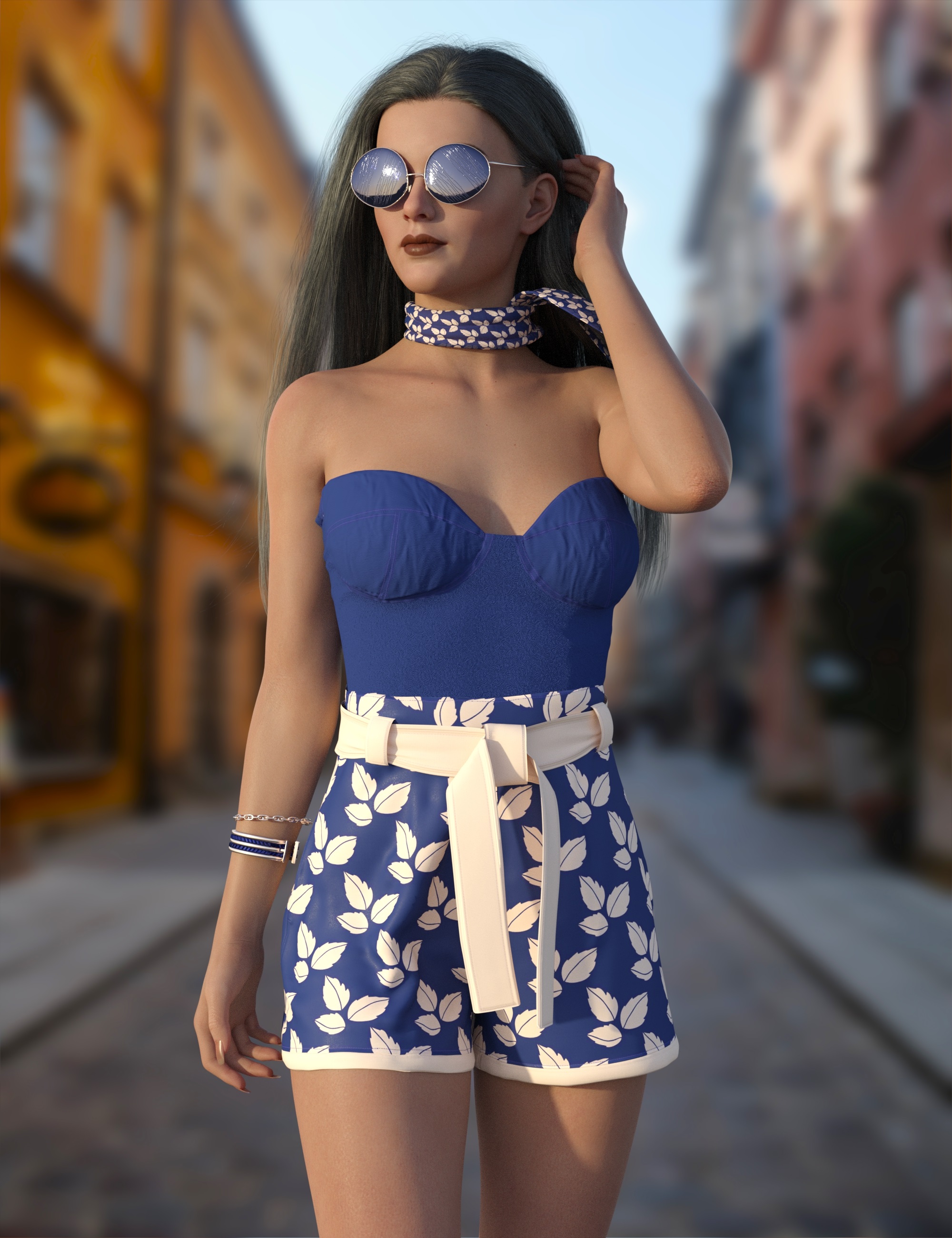 dForce Lana Outfit for Genesis 8 and 8.1 Females by: Nelmi, 3D Models by Daz 3D