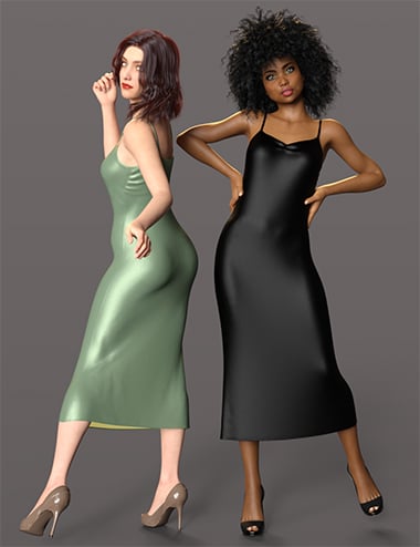 dForce Summer Cocktail Slip Dress for Genesis 8 and 8.1 Females by: Dimidrol, 3D Models by Daz 3D