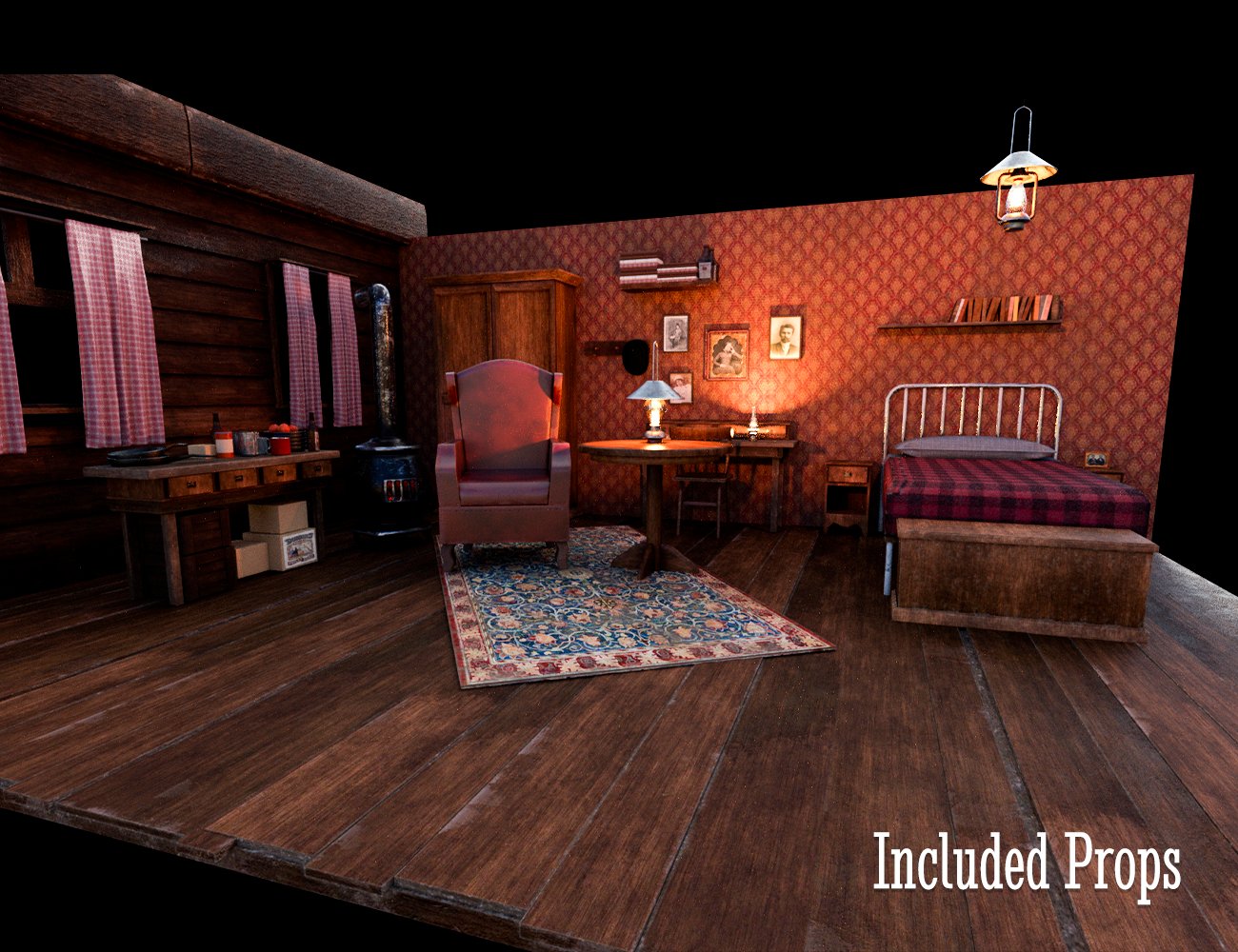 M3D Western General Store Room Interior | Daz 3D