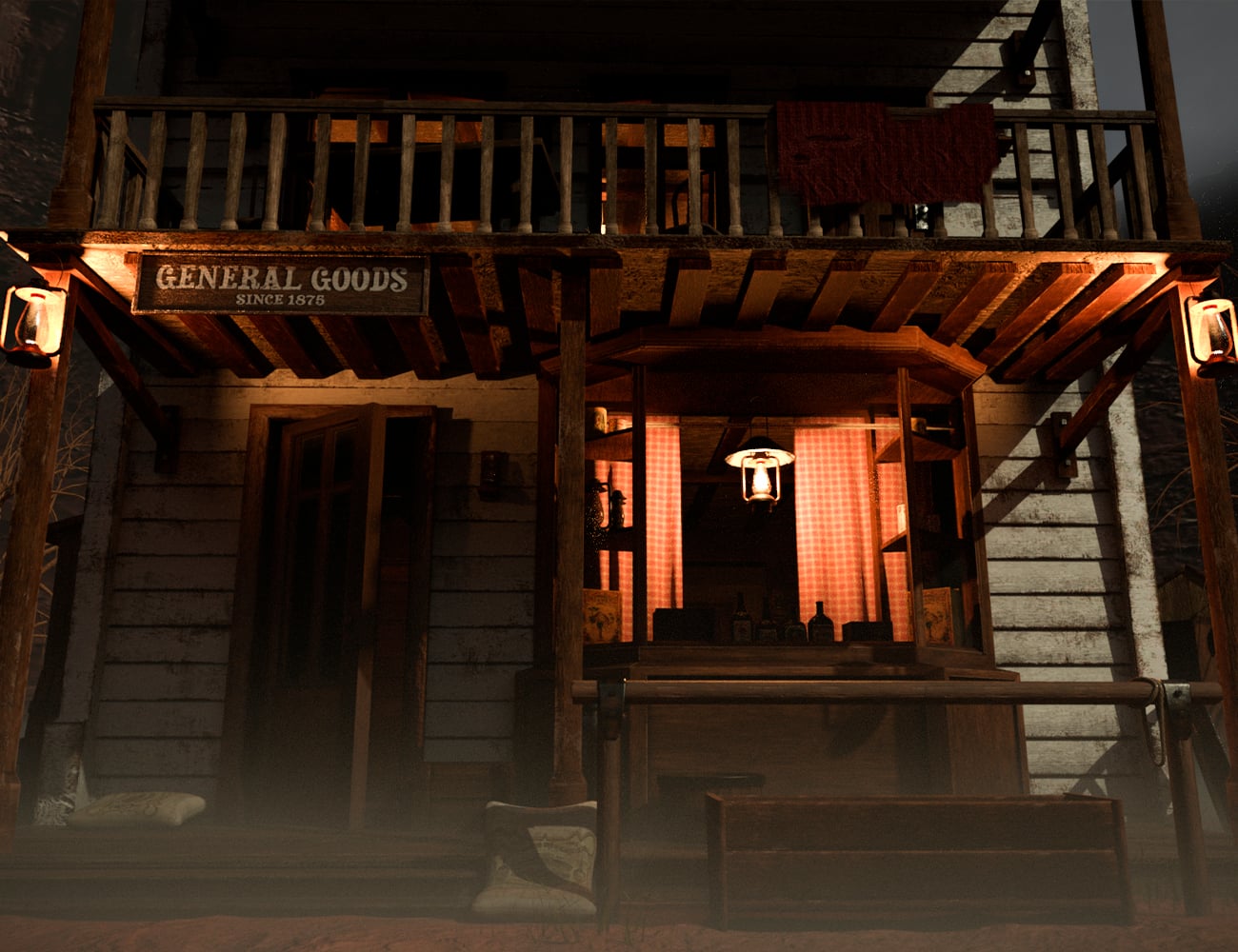 M3D Western General Store Building Bundle | Daz 3D