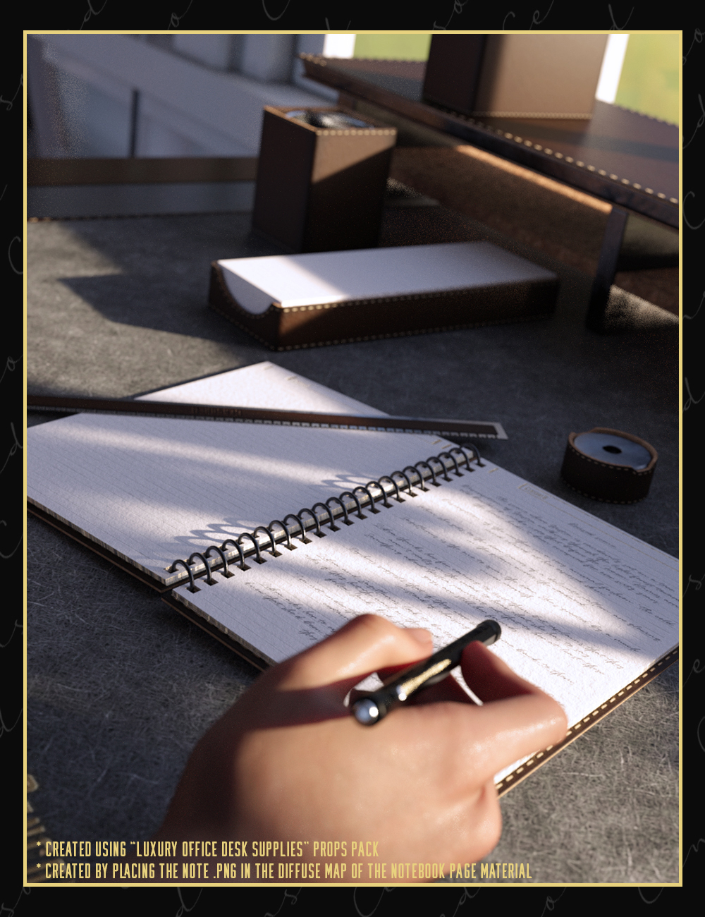 Luxury Office Stationery Props and Poses by: Censored, 3D Models by Daz 3D