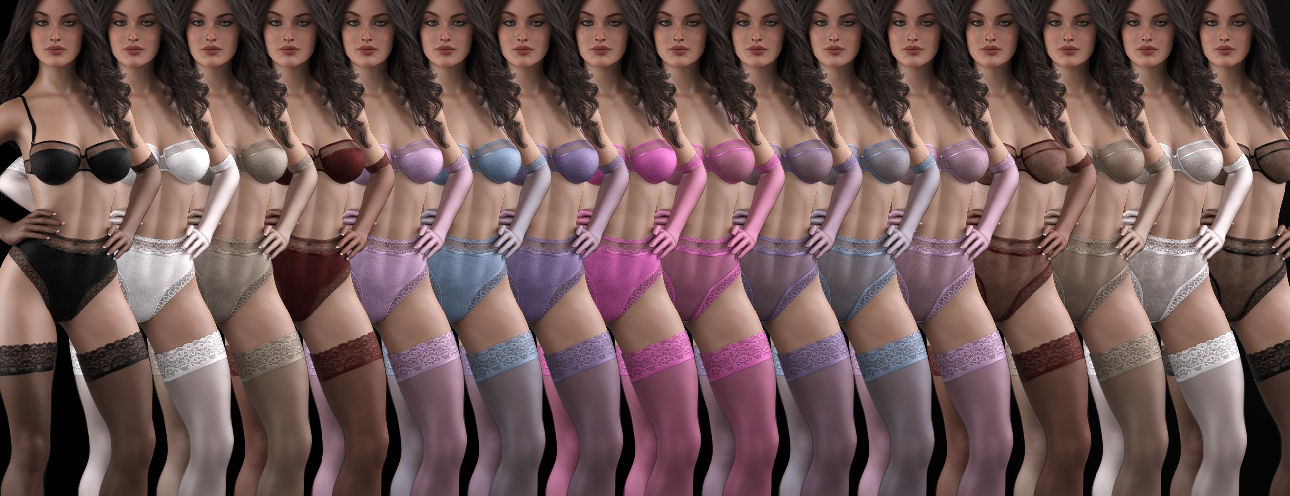 Angel Secrets Bites Vol2 Lingerie for Genesis 8 and 8.1 Females by: Val3dartbiuzpharb, 3D Models by Daz 3D