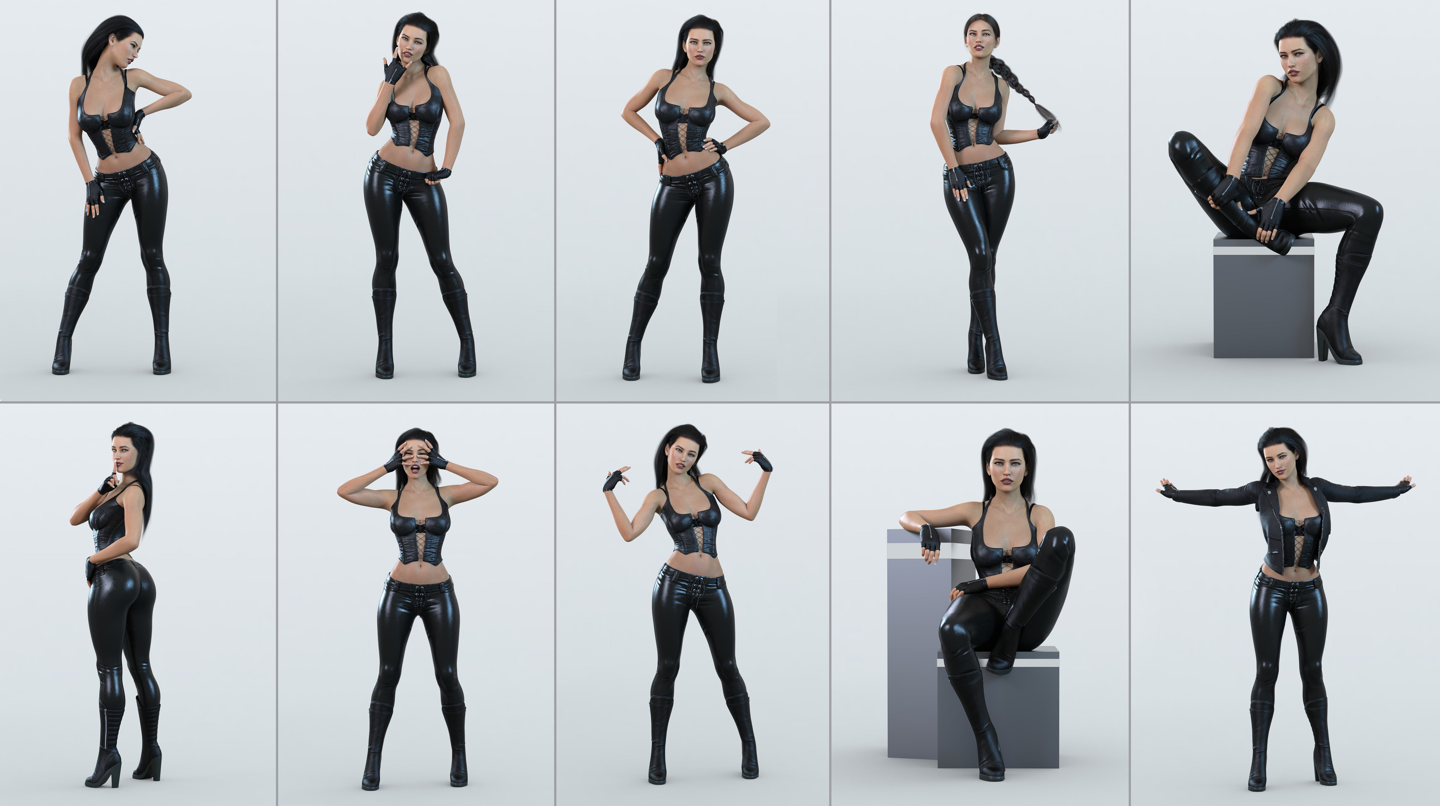 Z Troublemaker Beauty Shape and Pose Mega Set by: Zeddicuss, 3D Models by Daz 3D