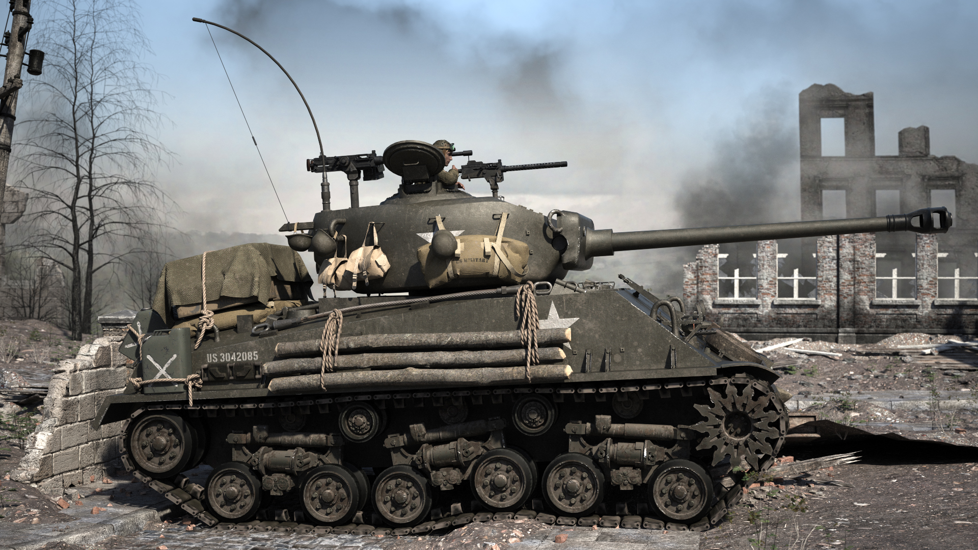 WWII American Tank WWII American Tank by: DarkEdgeDesign, 3D Models by Daz 3D