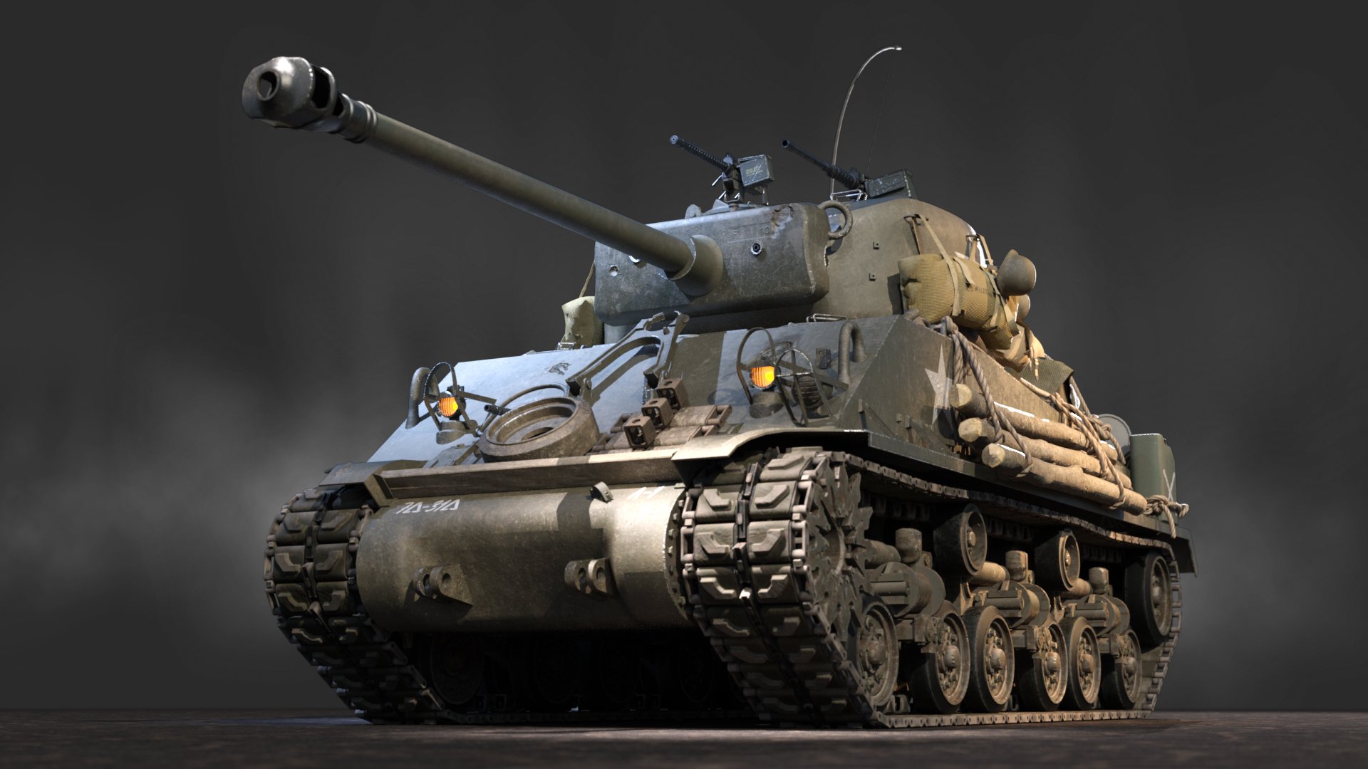 WWII American Tank WWII American Tank by: DarkEdgeDesign, 3D Models by Daz 3D