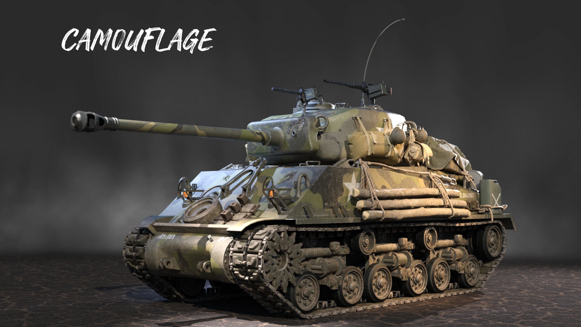 WWII American Tank Texture Pack by: DarkEdgeDesign, 3D Models by Daz 3D