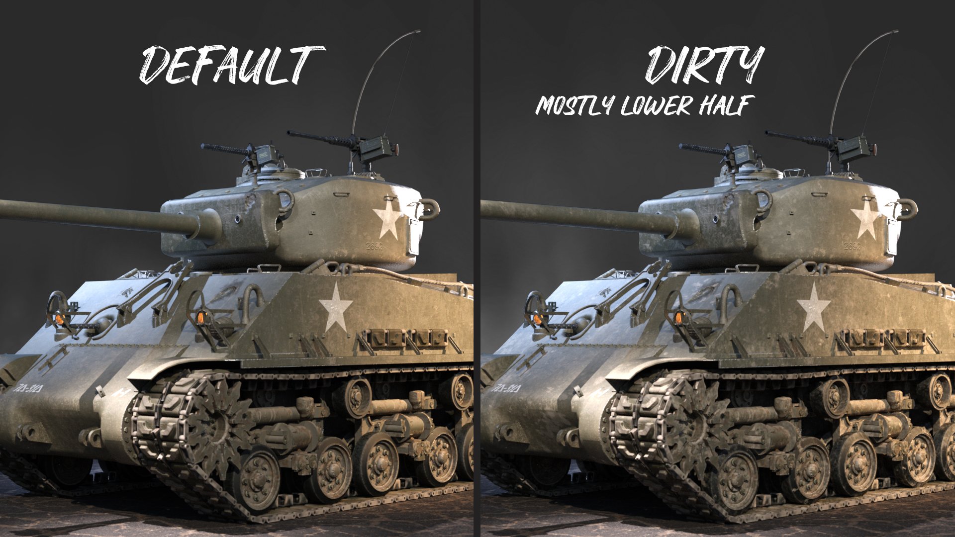 WWII American Tank Texture Pack by: DarkEdgeDesign, 3D Models by Daz 3D