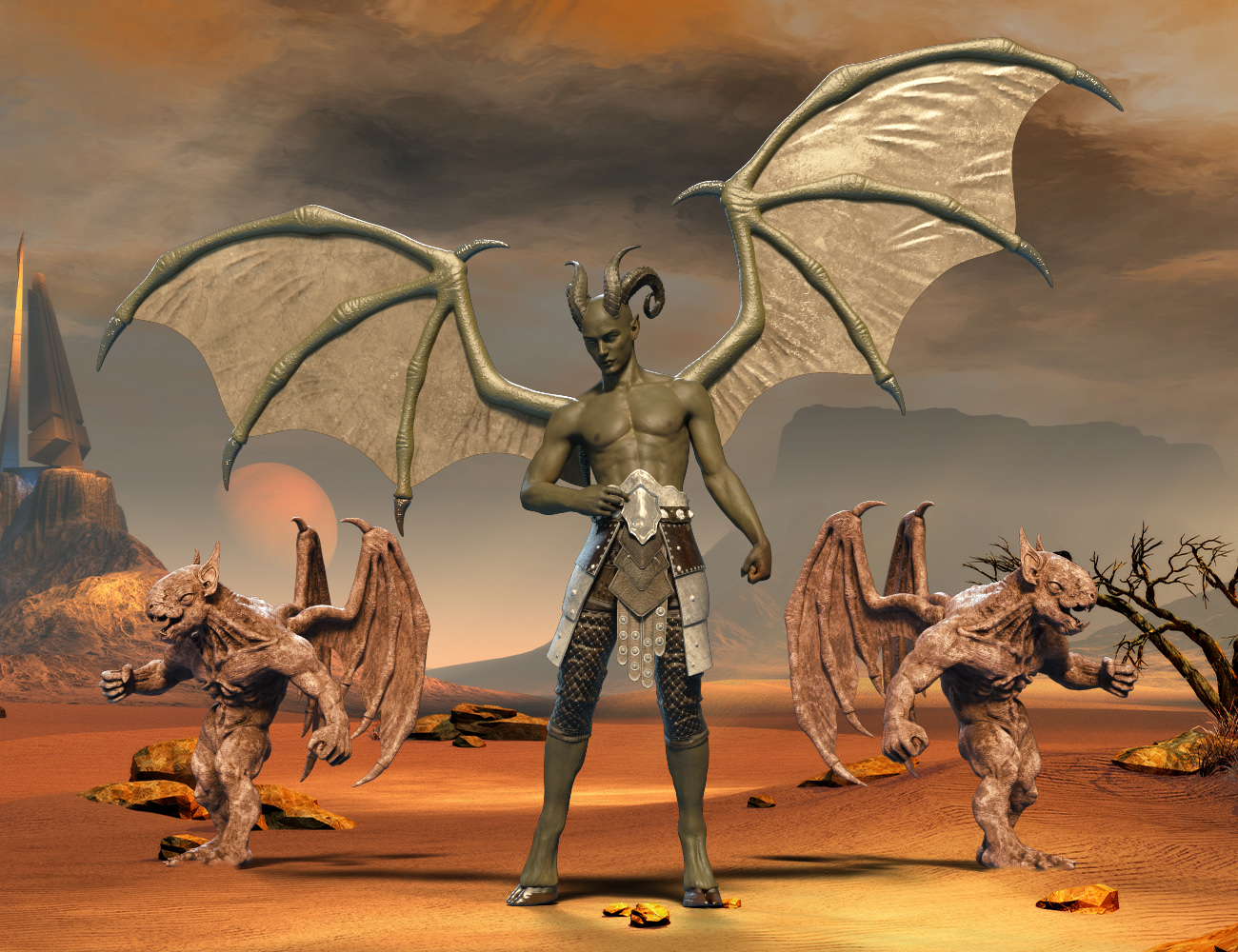 Bat Demon by: midnight_stories, 3D Models by Daz 3D