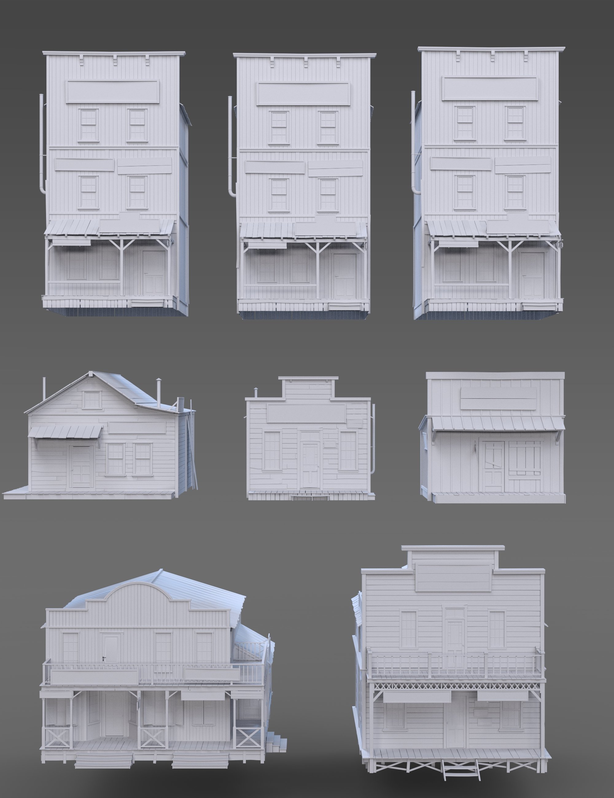 Wild West Town Stores by: Charles, 3D Models by Daz 3D