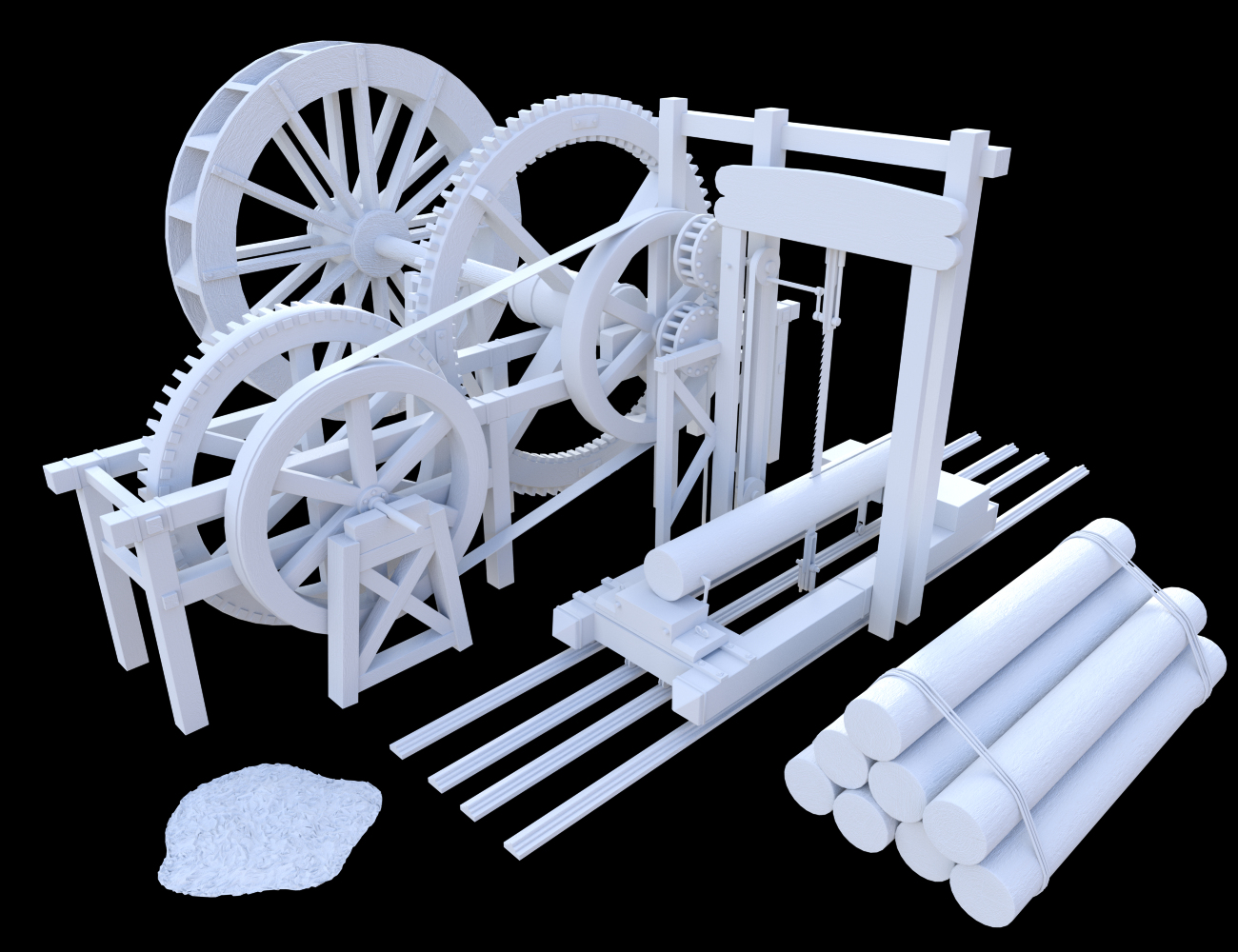 Sawmill Props by: Merlin Studios, 3D Models by Daz 3D