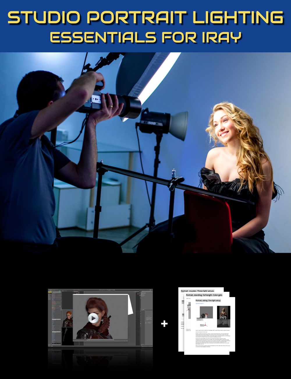 Studio Portrait Lighting Essentials for Iray by: Digital Art LiveGeekatplay, 3D Models by Daz 3D