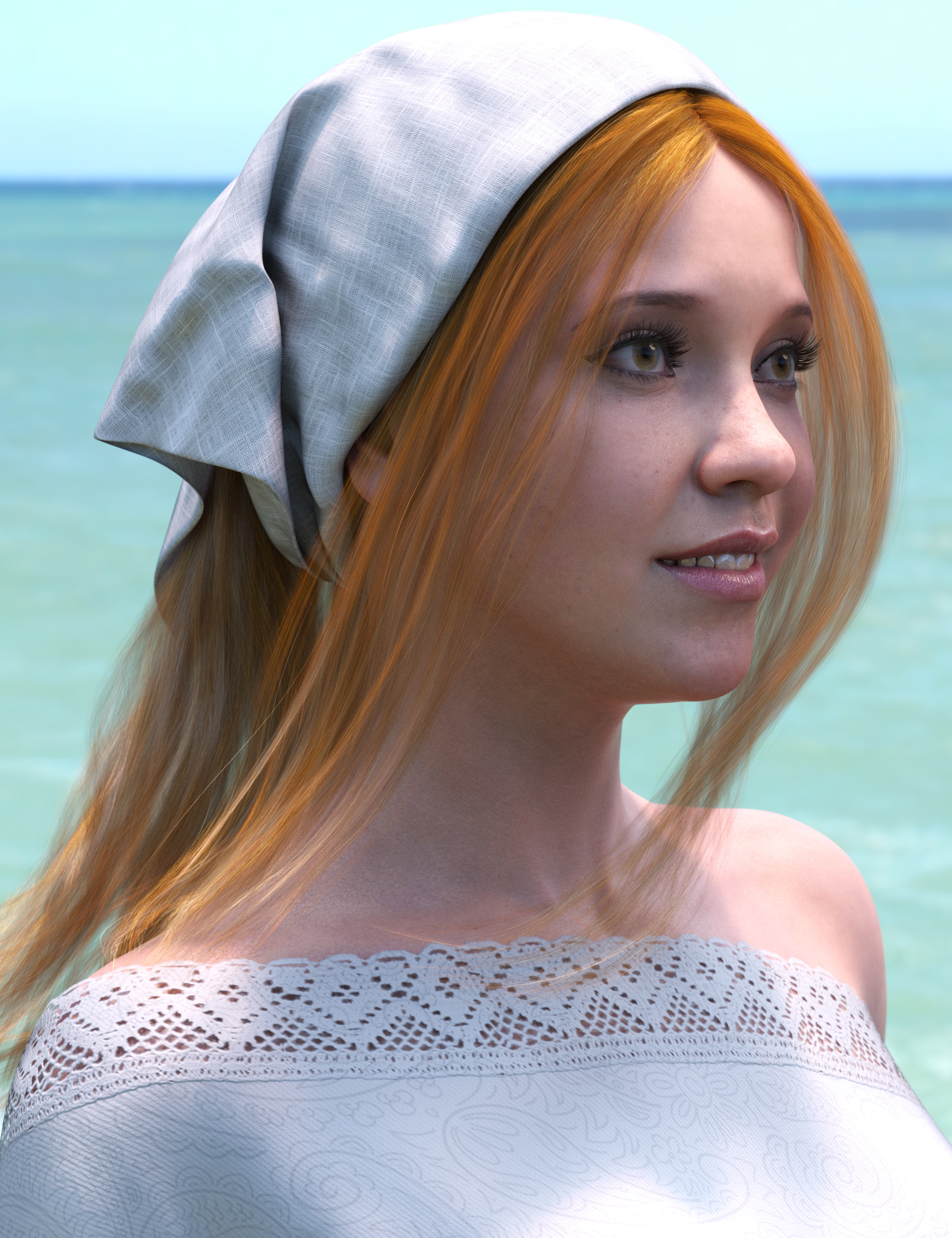 Summer Scarf Hair Texture Expansion by: outoftouch, 3D Models by Daz 3D