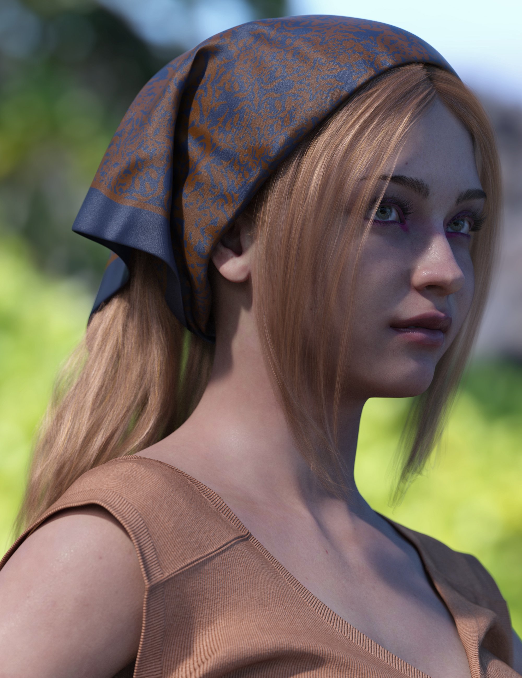 Summer Scarf Hair for Genesis 8 Female Summer Scarf Hair for Genesis 8 Female by: outoftouch, 3D Models by Daz 3D