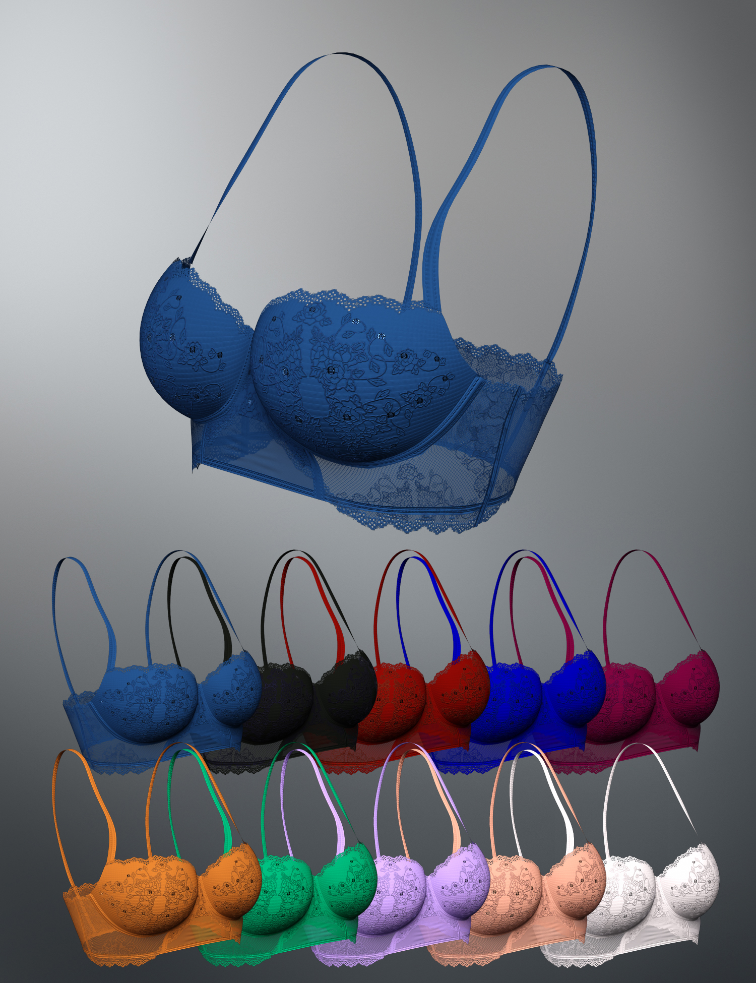 Front-Opening Bra Daz Content by lightBLUE
