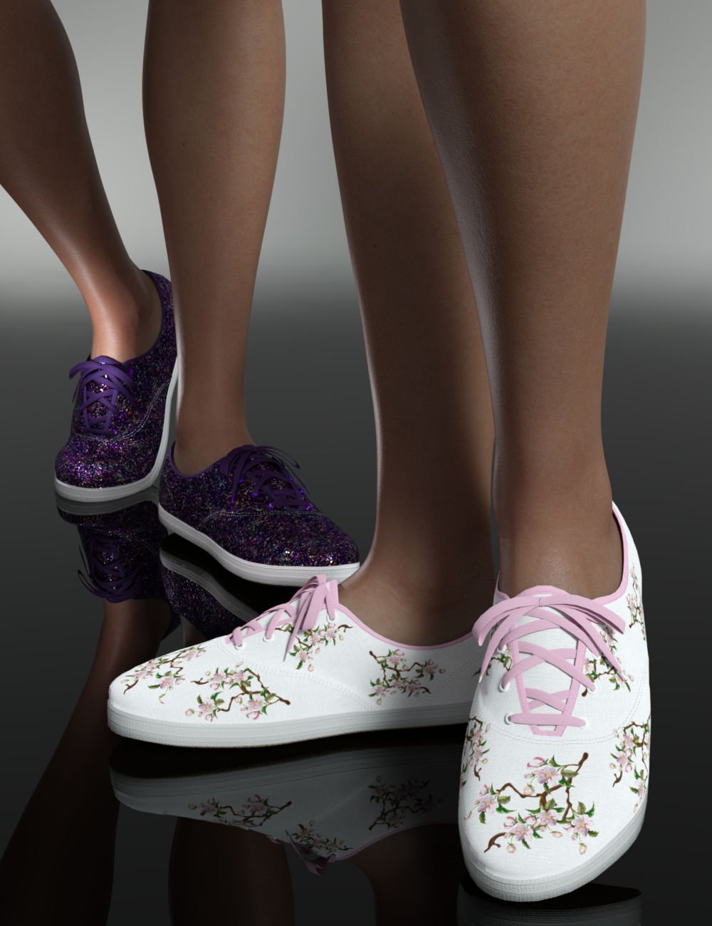 Funky Fun Sneakers for Genesis 8 and 8.1 Females by: WildDesigns, 3D Models by Daz 3D