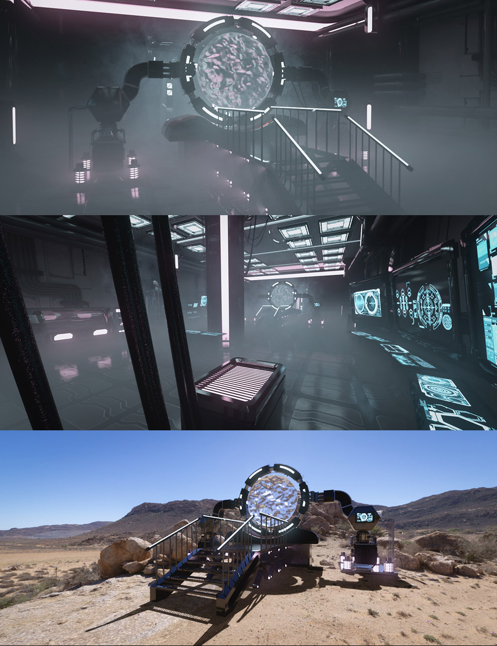 Dimensional Portal Chamber by: DreamlightReedux Studio, 3D Models by Daz 3D