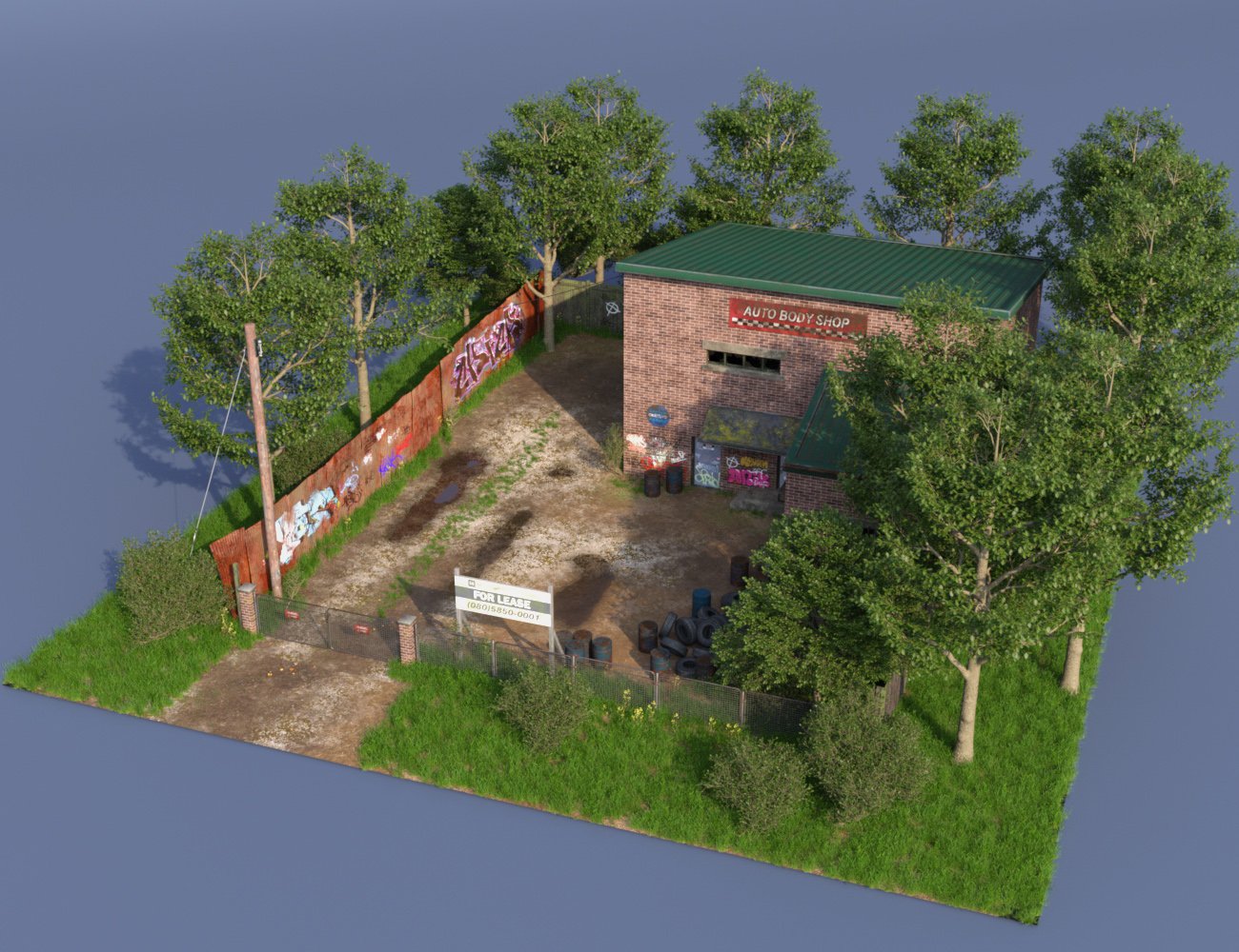 Abandoned Workshop Building Abandoned Workshop Building by: Predatron, 3D Models by Daz 3D