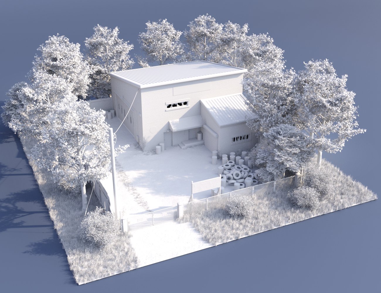 Abandoned Workshop Building by: Predatron, 3D Models by Daz 3D