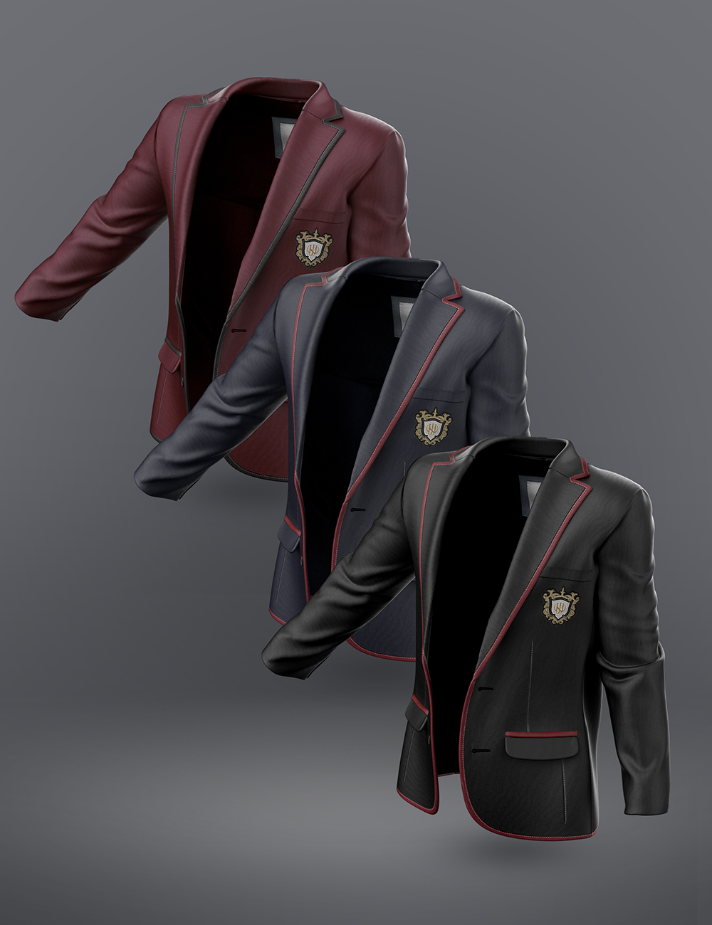 Japan's Modern High School Uniform Jacket for Genesis 8 Males by: adeilsonjc, 3D Models by Daz 3D